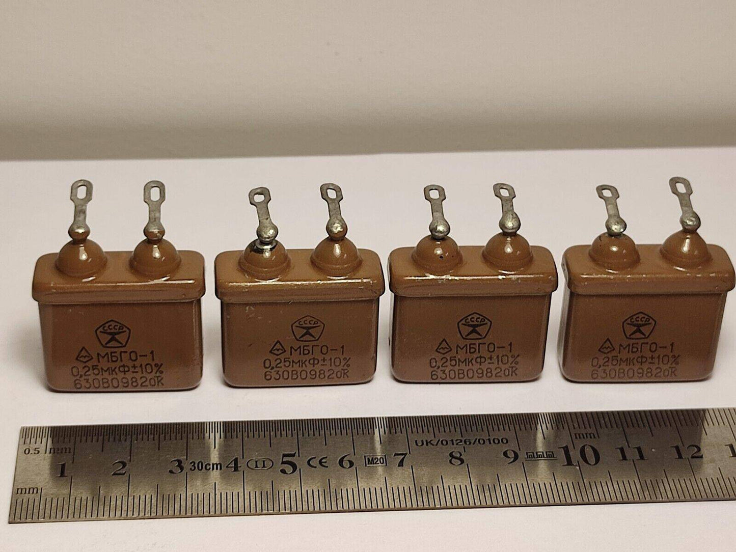 0.25uF 630V LOT OF 4 RUSSIAN PAPER PIO AUDIO CAPACITORS MBGO MBGO-1 МБГО-1 - Vintage Radio Parts Store