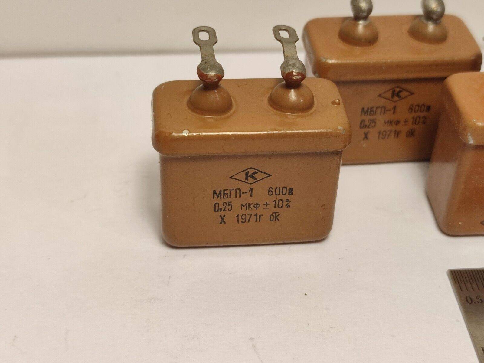 5x MBGP-1 600V 0.25UF 5% PIO AUDIO CAPACITORS USSR NOS МБГП-1 - Vintage Radio Parts Store