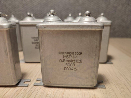 6x Paper MBGCH-1 - 0.5uF 500V PIO PAPER IN OIL Capacitors / NOS - Vintage Radio Parts Store