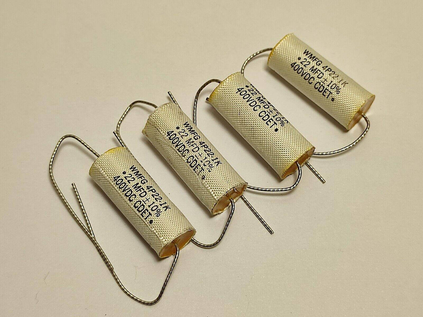 4x  0.22uF 400V CDET WMFG 4P22-1K FILM CAPACITORS NOS / NEW - Vintage Radio Parts Store