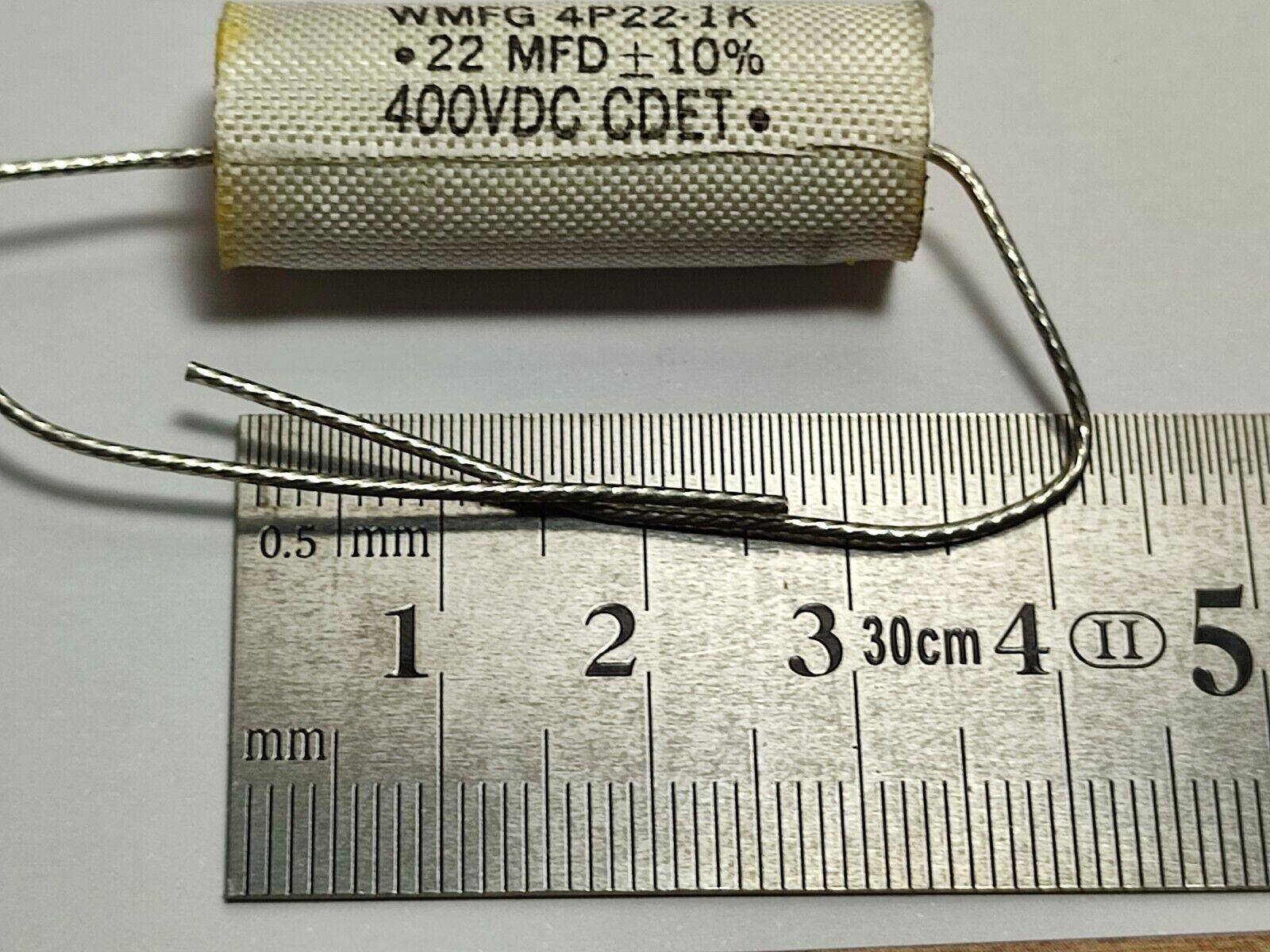 4x  0.22uF 400V CDET WMFG 4P22-1K FILM CAPACITORS NOS / NEW - Vintage Radio Parts Store